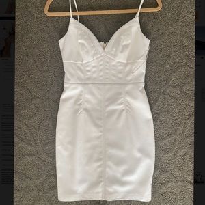 GUESS cream vegan leather party/ mini dress.